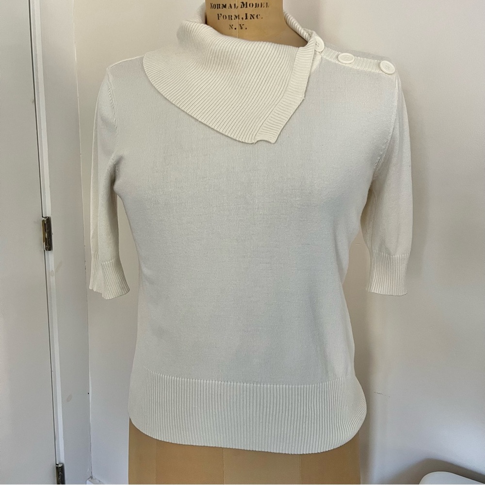 takeout Women’s Short Sleeve Button Detail Turtleneck Size XL